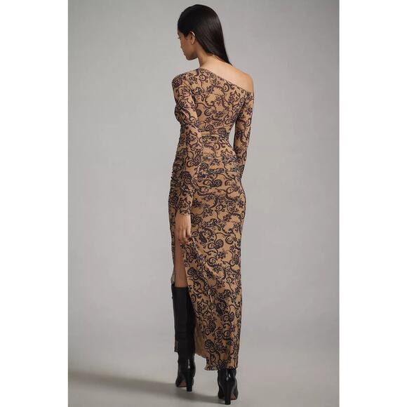 NWT Anthropologie BEC+BRIDGE Western Sun Long-Sleeve Dress $350 US SIZE 4 Brown - Picture 4 of 8